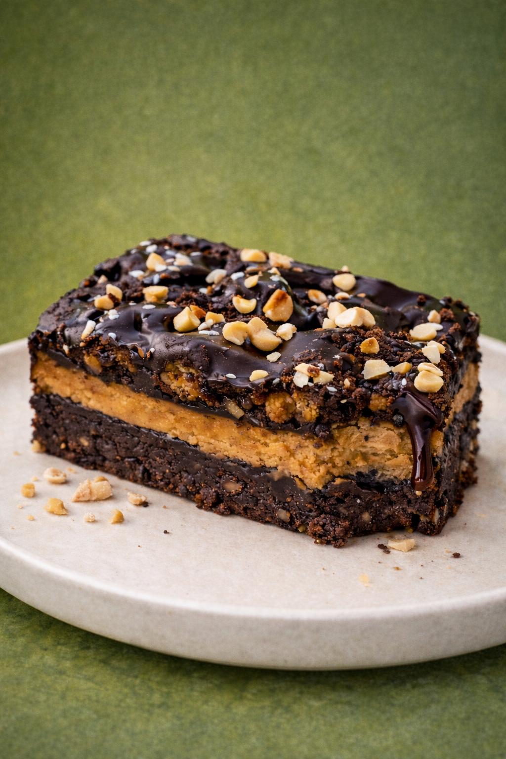 Chocolate peanut butter brownie protein dessert Kuwait