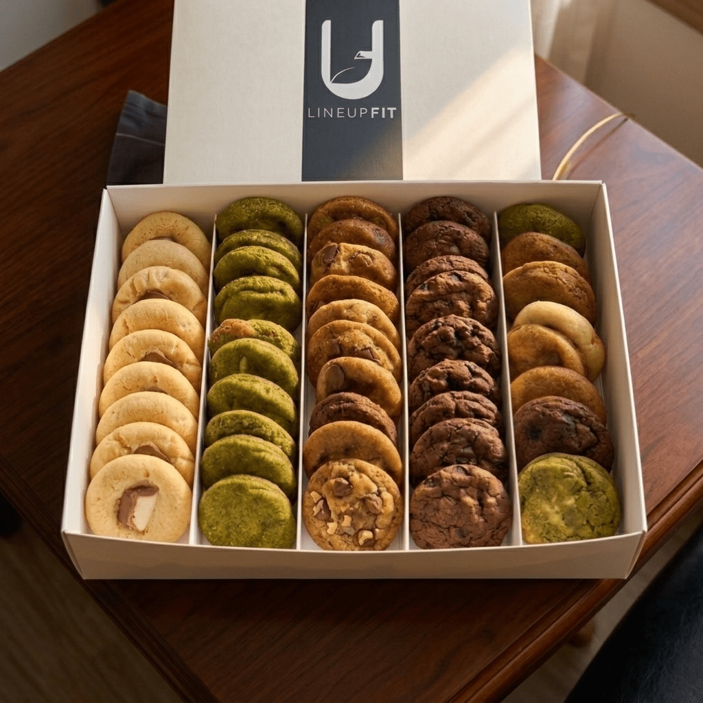 LineUpFit Protein Cookie Variety Box 4 Flavors • 34 Calories - lineupfit